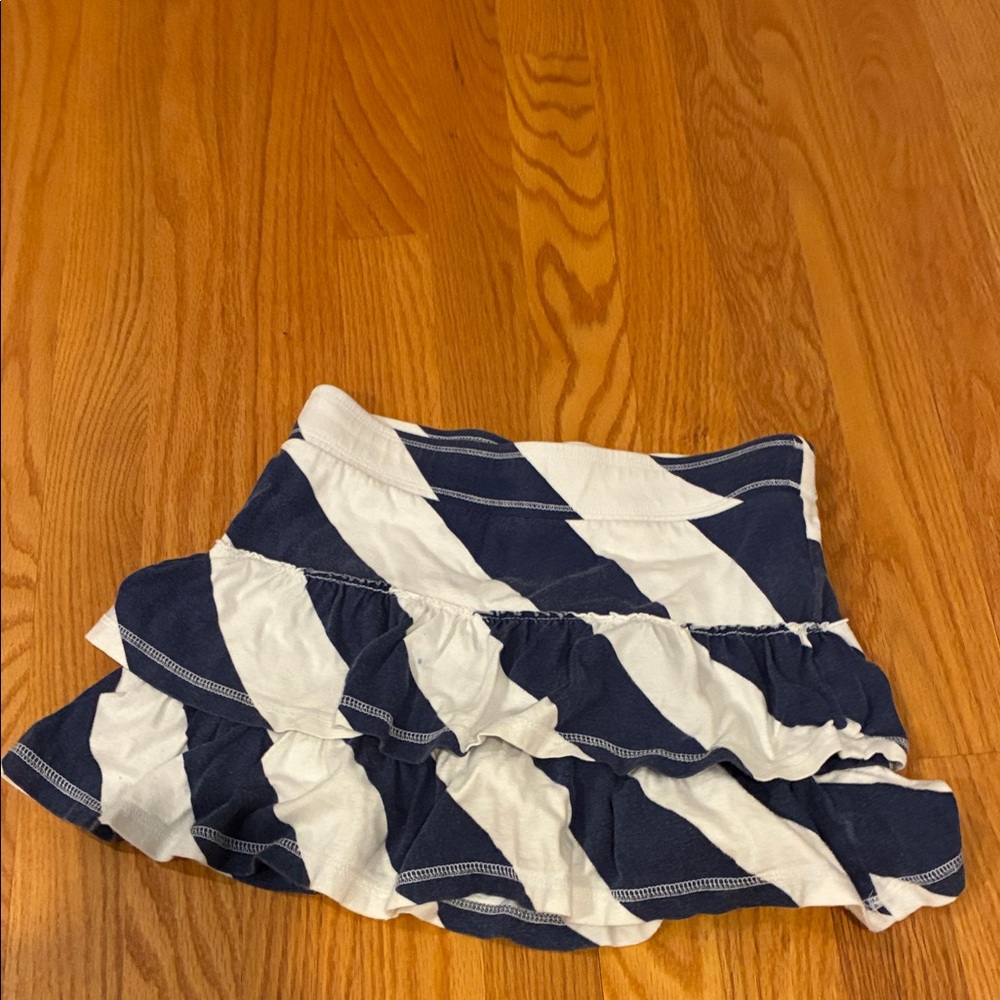 Old Navy Navy and White Striped Skirt